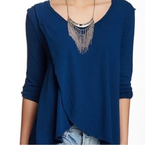 Free People 'Bonsai' Drape Front Jersey Tee